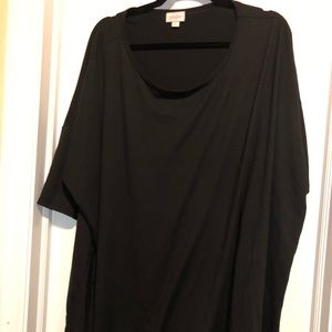 Lularoe 3x Irma legging material top, pre-owned, solid black